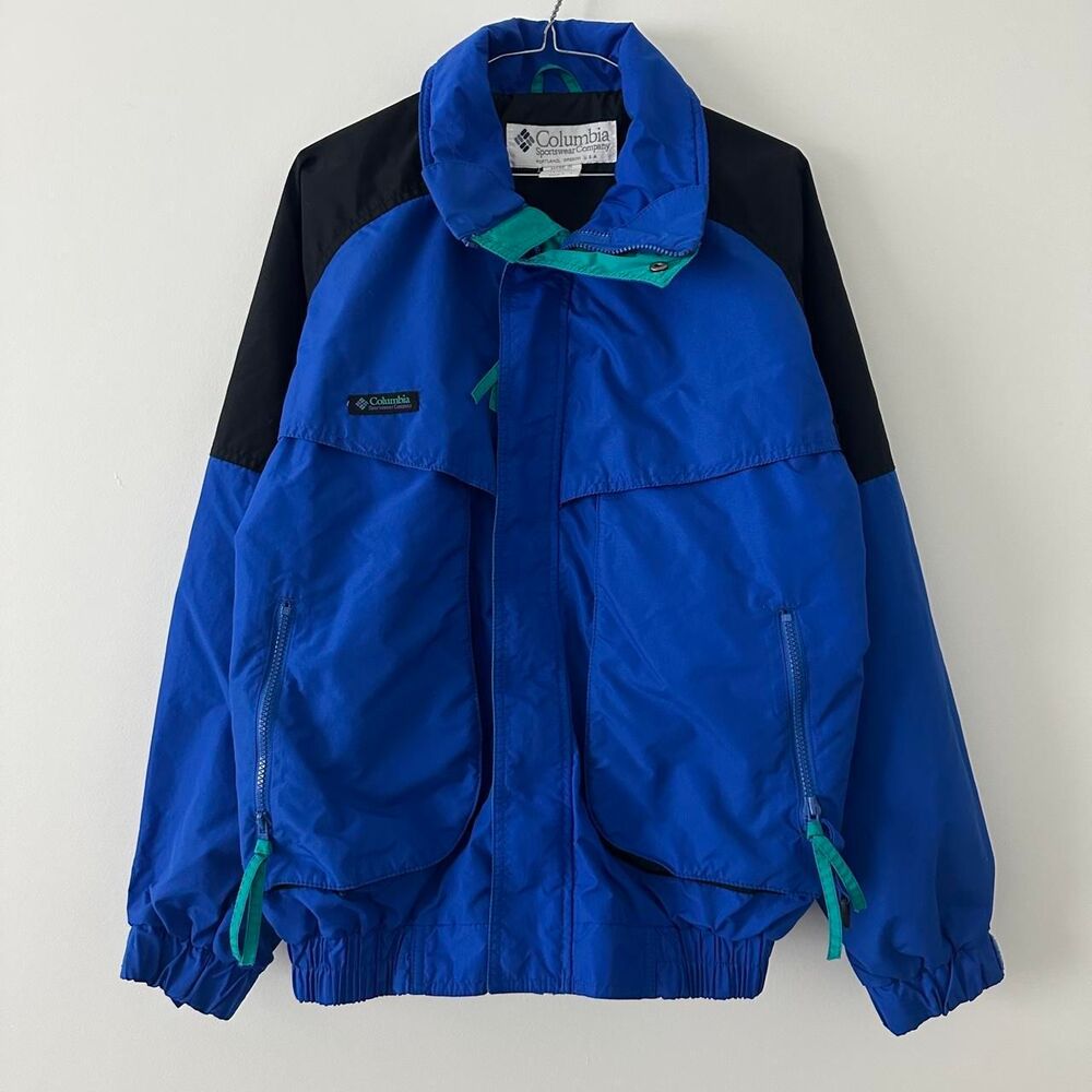 Vintage Columbia Sportswear Powder Keg colorblock windbreaker jacket small men